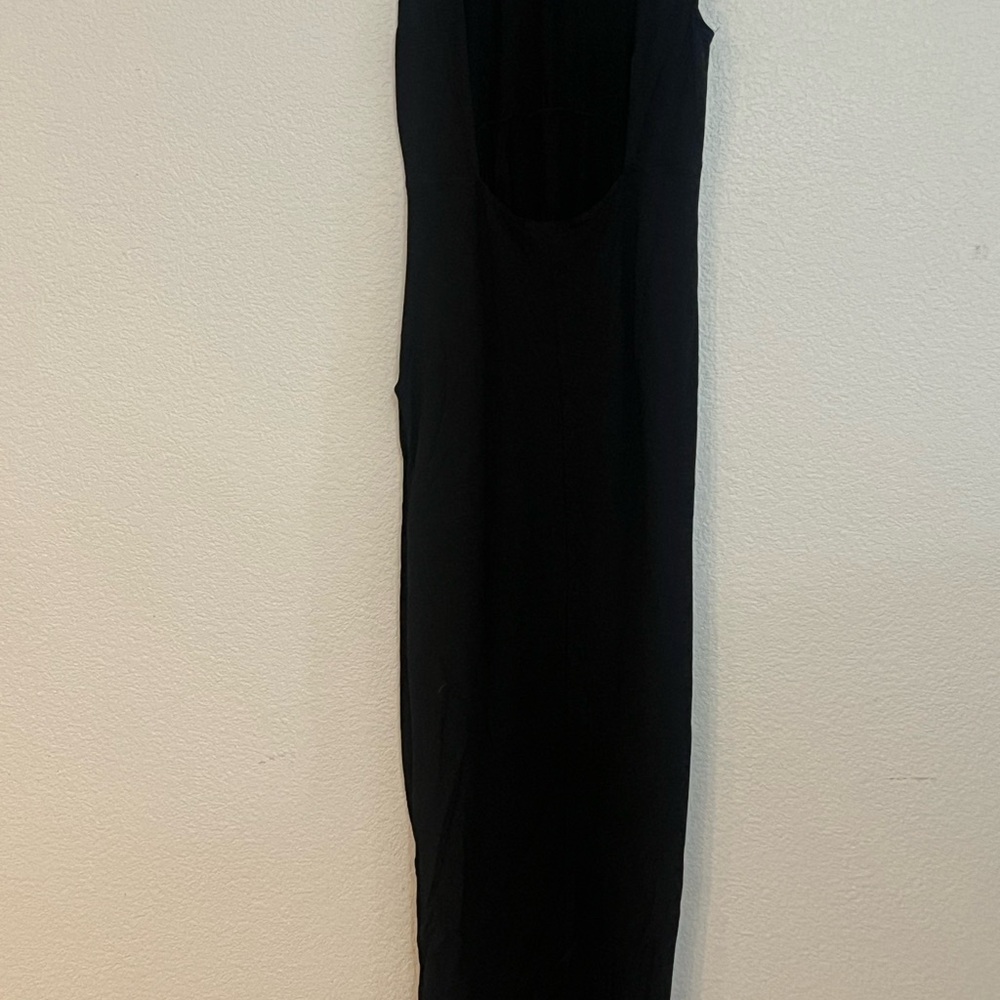 ASOS DESIGN Black Open Back Dress Womens Size 12  Stretch